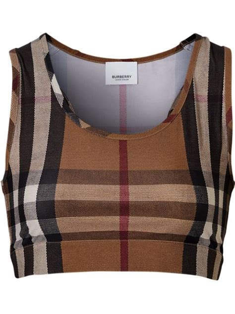 burberry print crop top|burberry tank tops women's.